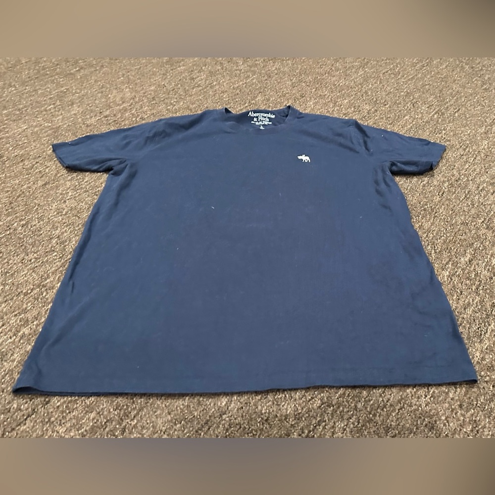 EUC Abercrombie & Fitch Navy Blue crew neck shirt short sleeve tee top casual L